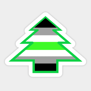 Agender Pride: Christmas Tree Sticker